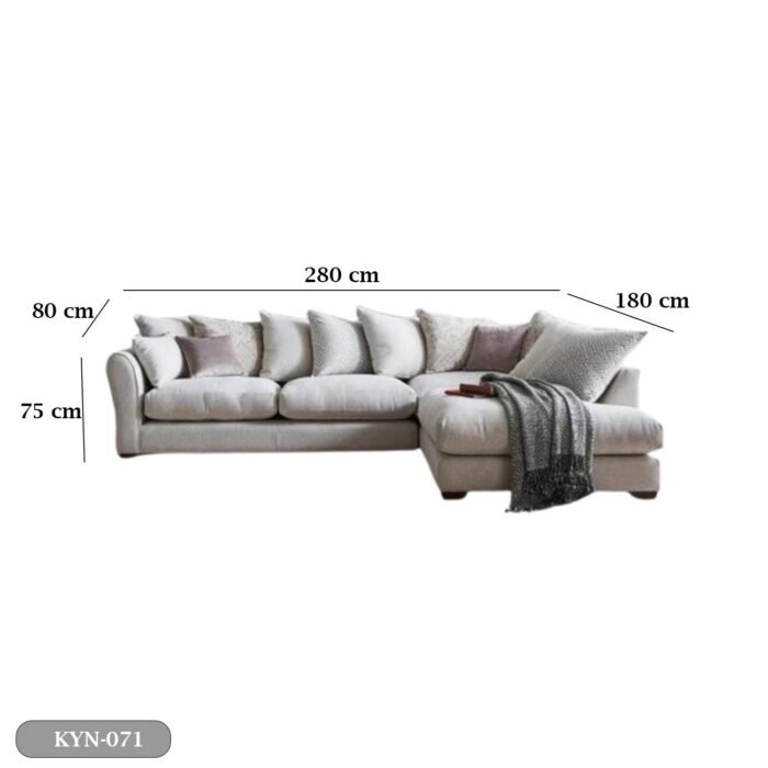 Beech wood corner with linen or velvet fabric - KYN-071 - Image 3