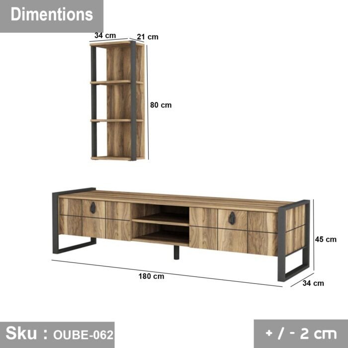 High quality MDF wood TV unit - OUBE-062 - Image 3