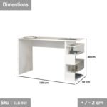 MDF wood office desk 100 * 80 - Image 3