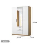 MDF wood wardrobe with melamine layer - KYN-115 - Image 3