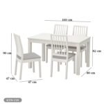 Dining table - 5 pieces of high quality beech wood - KYN-158 - Image 3