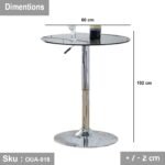 Securit Glass and Stainless Bar Table - OUA-018 - Image 3