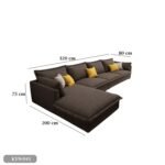 Beech wood corner with linen or velvet fabric - KYN-041 - Image 3