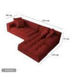 Beech wood corner with linen or velvet fabric - KYN-070 - Image 3