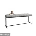 Lark banquette, electrostatic paint in gray color - Image 3