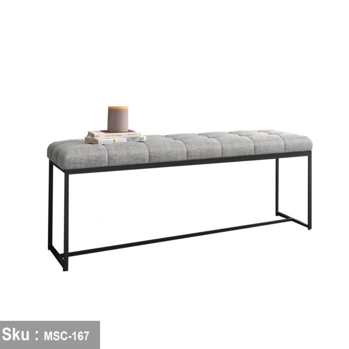 Lark banquette, electrostatic paint in gray color - Image 3
