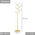 Foundry iron clothes rack, electrostatic paint in golden color - Image 2