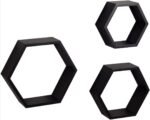 Wall Shelf - Set of 3 Pcs - Hexagon Shaped -Grey