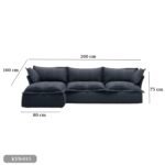 Beech wood corner with linen or velvet fabric - KYN-015 - Image 3