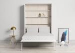Folding bed with vertical sofa 150 x 190 cm with 2 drawers - Image 2