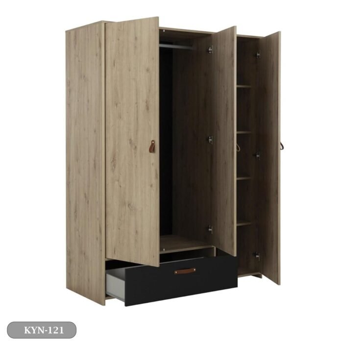 MDF wood wardrobe with HPL layer - KYN-121 - Image 4