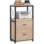 File Cabinet, 2 Drawer Rolling Vertical Filing Cabinet for Legal Size - Image 8