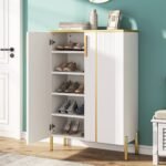 Shoe Cabinet , 6-Tier Shoe Storage Organizer with Adjustable Shelves & Doors - Image 5