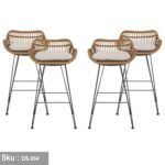 Set of 4 Brita Rattan Flat Bar Chairs - Image 2
