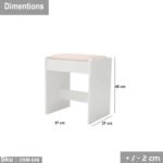 High quality MDF wood dresser with pouf - OSM-046 - Image 4