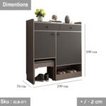 Biryana shoe rack 100 * 100 MDF wood - Image 2