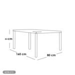 Dining table - 6 pieces of red beech wood and MDF wood table - KYN-172 - Image 4