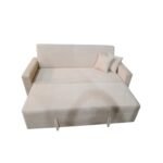 Manx 2-Seater Sofa Bed - Red Beech Wood - HST-072 - Image 5