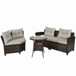 Prussia rattan corner is enough for 4 peopin a semicircular shape - Image 8