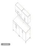 Two-piece kitchen with wood countertops and MDF wood - KYN-003 - Image 4