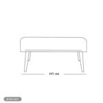 Dining table - 6 pieces of red beech wood and MDF wood table - KYN-187 - Image 4