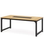 Conference Table, 6FT Rectangular Meeting Seminar Table - Image 11