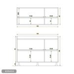 Two-piece kitchen with wood countertops and MDF wood - KYN-014 - Image 3