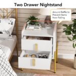 Nightstand, Modern Bedside End Sofa Table with 2 Drawers - Image 6