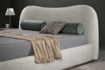 Upholstered king size bed with curved headboard With a Storage bed - Image 5