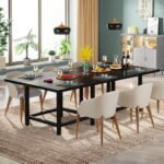 Dining Table, Rustic Square 39?x 39?x 29? Kitchen Table for 4 - Image 5