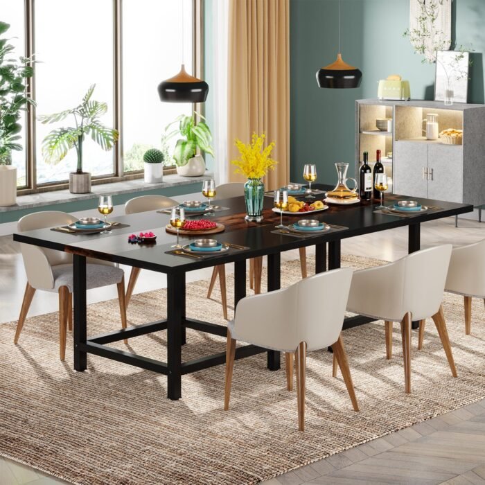 Dining Table, Rustic Square 39?x 39?x 29? Kitchen Table for 4 - Image 5