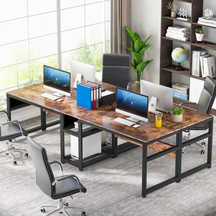 Two Person Desk, 78.8? Height Adjustable Computer Desk with Lift Top - Image 7