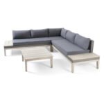 Tripcorner of red beech and rattan wood, enough for 5 people - Image 6