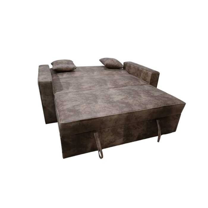 Manx 2-Seater Sofa Bed - Red Beech Wood - HST-071 - Image 6