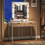 Vanity, Makeup Dressing Table with Lights and Drawers - Image 6