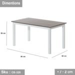 L-shaped aluminum corner for 5 people, a living room taband a side tab- OS-326 - Image 5