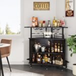 Smart Bar Unit with Led Lights, 3-Tier Liquor Bar Table - Image 5