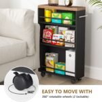 Storage Cart, Slim Rolling Narrow Kitchen Cart for Small Place - Image 7