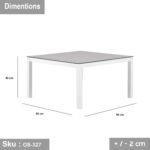 L-shaped aluminum corner for 6 peopand a tab- OS-327 - Image 5
