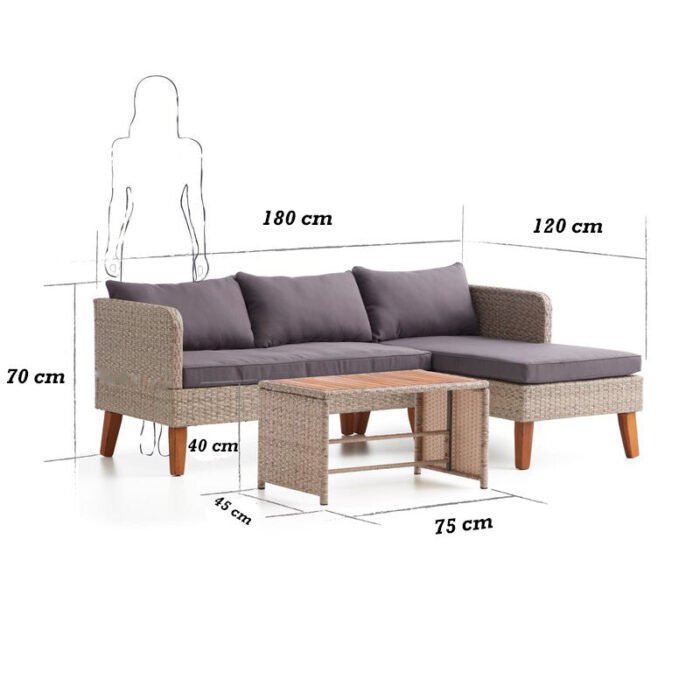 Round rattan corner with a modern design - Image 2