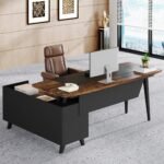 70.9? L-Shaped Executive Desk, Large Computer Desk with 47? File Cabinet - Image 2