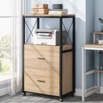 File Cabinet, 2 Drawer Rolling Vertical Filing Cabinet for Legal Size - Image 9