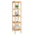 Bathroom shelving unit wood brown - Image 5