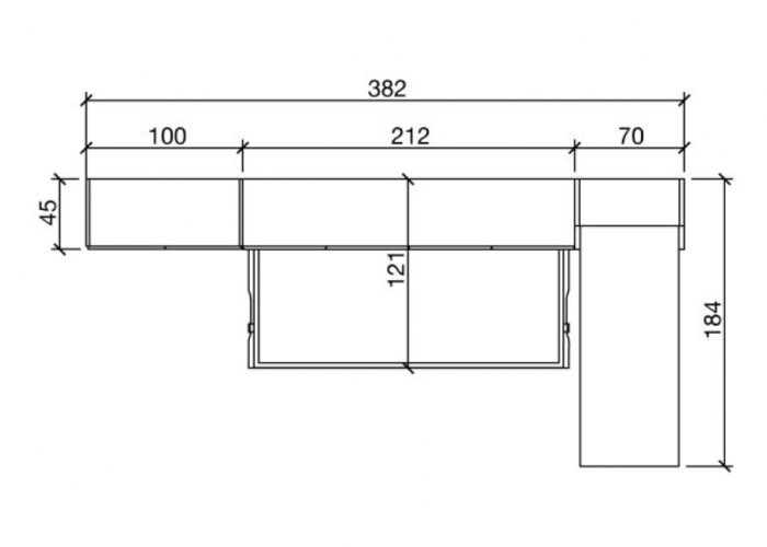 Horizontal folding bed 90x190 with wardrobe and folding desk - Image 4