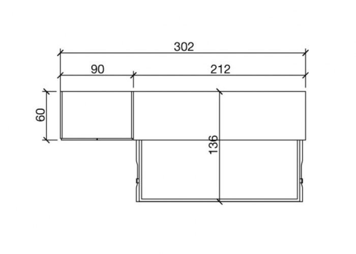Horizontal folding bed with desk and upper wardrobe with sliding doors - Image 3