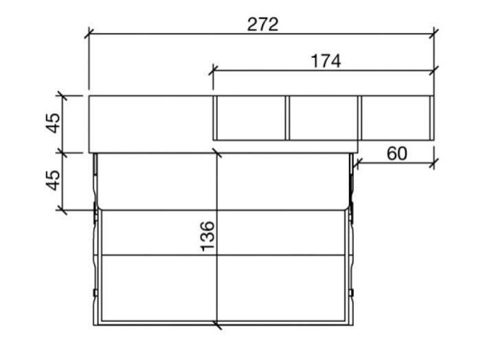 Horizontal folding bed 150 x190 with desk - Image 3
