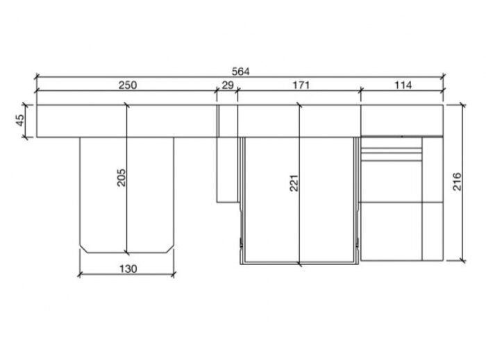 Living room with vertical folding bed - Image 3