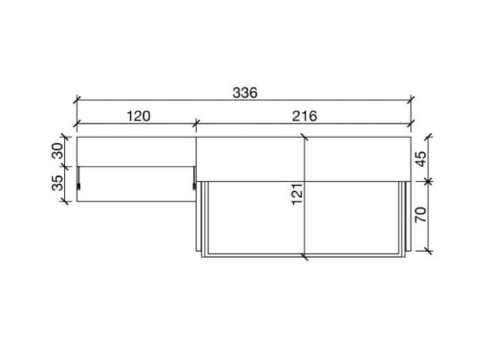 Murphy bed with sofa and small study area - Image 3