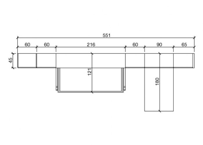 Horizontal folding bed with sofa and study area - Image 3