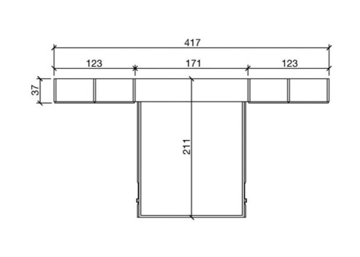 Vertical folding bed 150x190 with higher bed - Image 3
